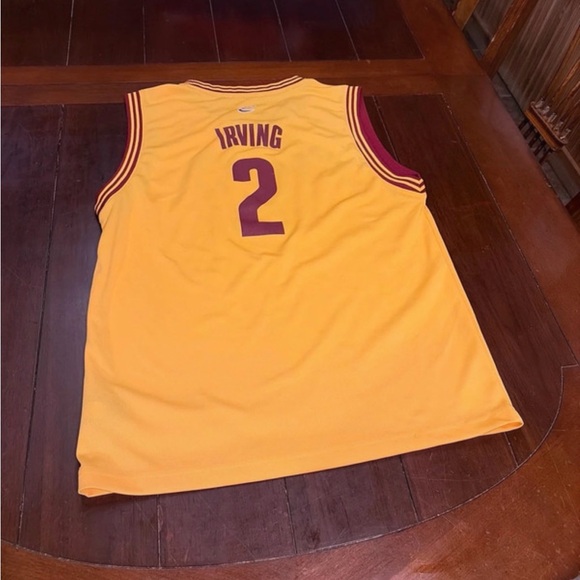 Adidas Kids Gold Cavs Basketball Jersey Kyrie Irving #2 - Picture 2 of 4